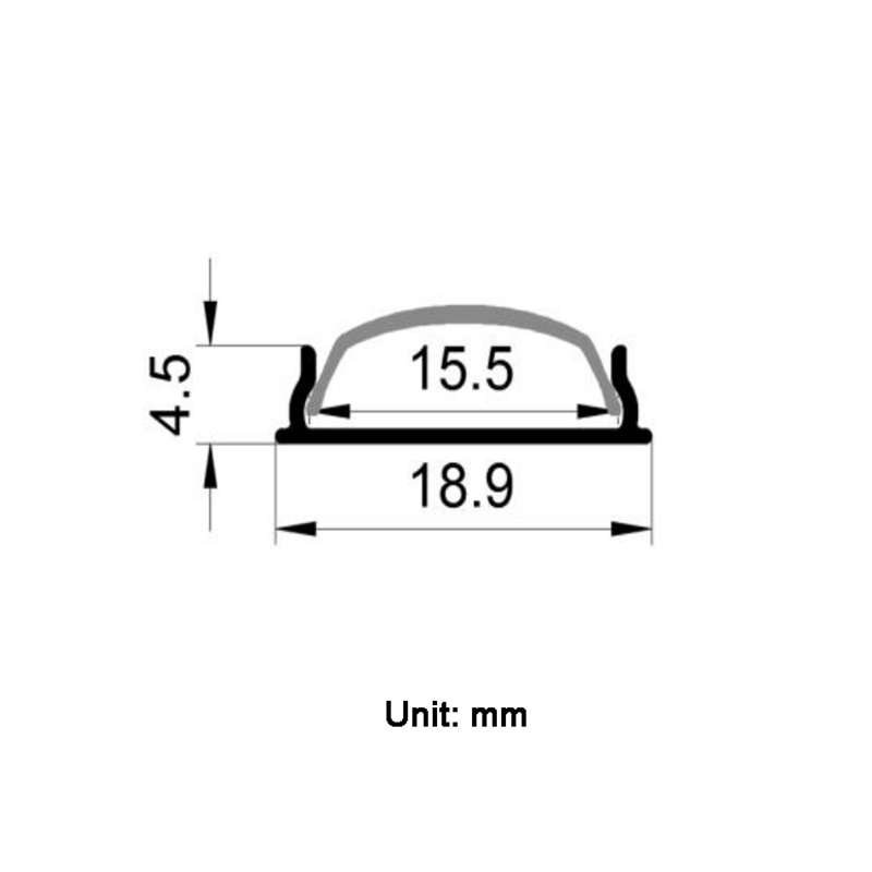 Bendable Aluminum LED Profile C Shape For 15mm Double Row Flexible LED Strip Lights Bendable Aluminum LED Profile C Shape For 15mm Double Row Flexible LED Strip Lights